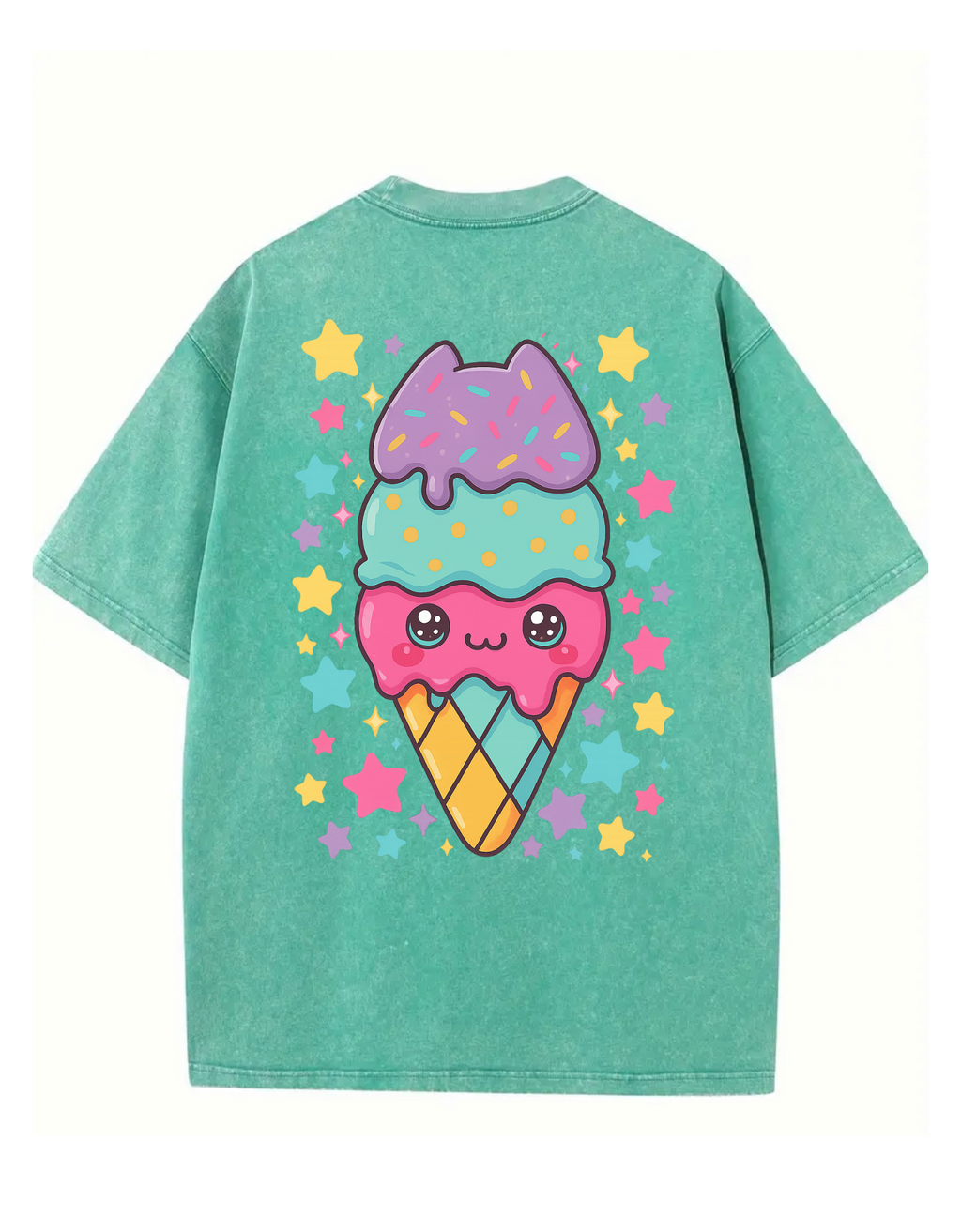 Teal Ice Cream Doodle